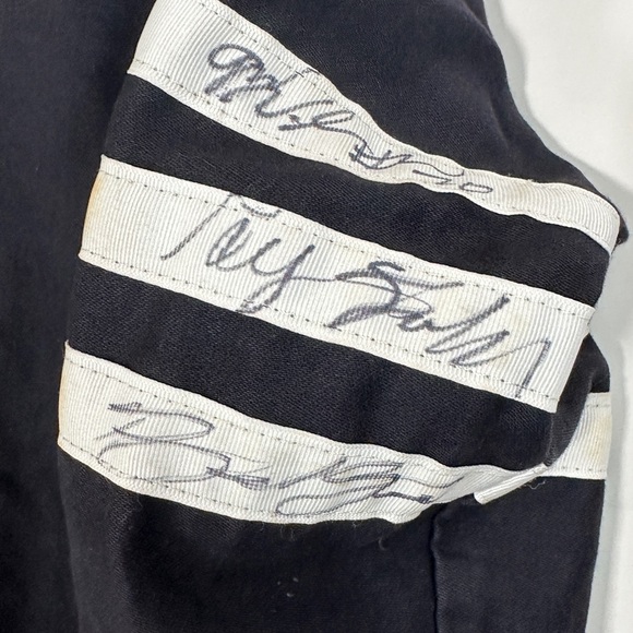 Vintage RJS Racing Equipment Mens Black Jacket Zip-Up Embroidered Signed 1990s - Picture 8 of 14